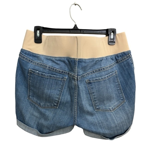 Old Navy Maternity Denim Jean Shorts with Cuff Women's Size 8 - Picture 3 of 14